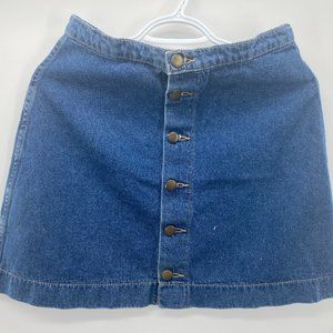 American Apparel Button Down Front Denim Skirt  M